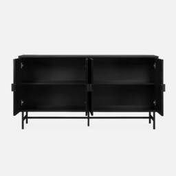 sweeek 157.5cm sideboard cabinet with two doors & one shelf in Black - thumbnail 3