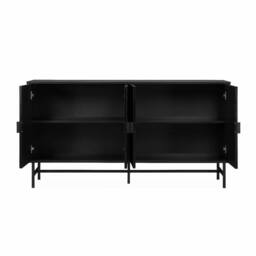 sweeek 157.5cm sideboard cabinet with two doors & one shelf in Black - thumbnail 7