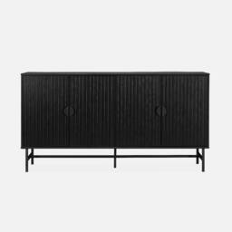 sweeek 157.5cm sideboard cabinet with two doors & one shelf in Black - thumbnail 2