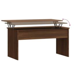 Berkfield Home Coffee Table Brown Oak 102x50.5x52.5 cm Engineered Wood - thumbnail 6