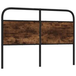 Berkfield Home Headboard Smoked Oak 135 cm Steel & Engineered Wood in Brown - thumbnail 5
