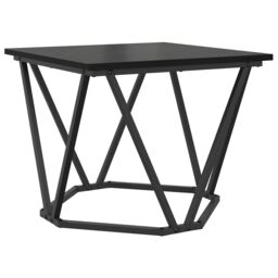 Berkfield Home Coffee Table Black oak Metal frame, Wood top Small Durable - thumbnail 5