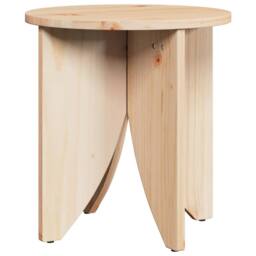 Berkfield Home Coffee Table 2 pcs Natural 41.5 x 41.5 x 44 cm Solid pine wood - thumbnail 6