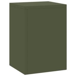 Berkfield Home Outdoor Plant Stands Pillar 2 pcs Olive Green 24x24x35 cm Steel - Size: 24 x 24 x 35 cm - thumbnail 5