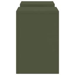 Berkfield Home Outdoor Plant Stands Pillar 2 pcs Olive Green 24x24x35 cm Steel - Size: 24 x 24 x 35 cm - thumbnail 7