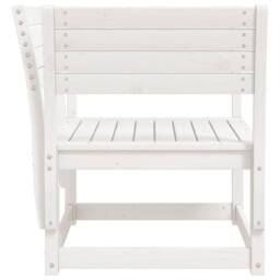 Berkfield Home Beautiful Garden Chair White Solid Wood Pine - thumbnail 5