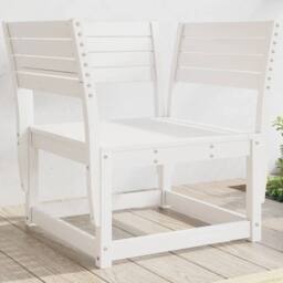 Berkfield Home Beautiful Garden Chair White Solid Wood Pine - thumbnail 2