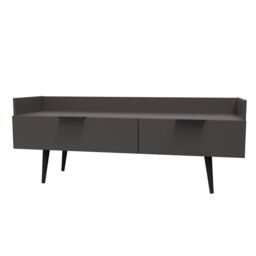 Ready Assembled 2 U Fuji 2 Drawer TV Unit (Ready Assembled) in Dark Grey - thumbnail 3