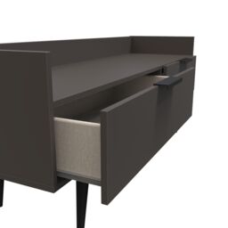 Ready Assembled 2 U Fuji 2 Drawer TV Unit (Ready Assembled) in Dark Grey - thumbnail 5