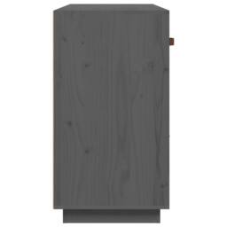 Berkfield Home Sideboard Grey 100x40x75 cm Solid Wood Pine - Size: 100 x 40 x 75 cm - thumbnail 7