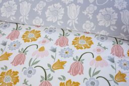 Rapport Home Victorian Bloom Microfibre Reversible Duvet Cover Set with Pillowcase in Blue - Size: King - thumbnail 2