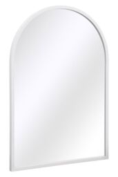 "MirrorOutlet White Metal Framed Arched Garden Wall Mirror 39"" X 27"" (100CM X 70CM) - Size: 1 Pack" - thumbnail 6