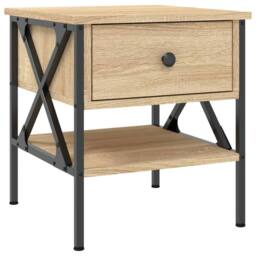 Berkfield Home Bedside Tables 2 pcs Sonoma Oak 40x42x45 cm Engineered Wood in Light Brown - Size: 40 x 42 x 45 cm - thumbnail 5