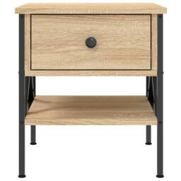 Berkfield Home Bedside Tables 2 pcs Sonoma Oak 40x42x45 cm Engineered Wood in Light Brown - Size: 40 x 42 x 45 cm - thumbnail 6