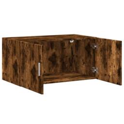 Berkfield Home Wall Cabinet Smoked Oak 80x42.5x40 cm Engineered Wood in Brown - thumbnail 7