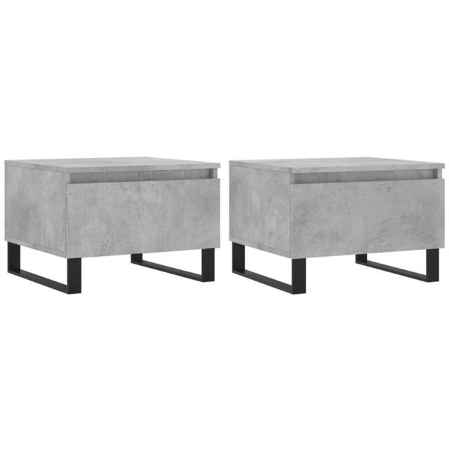 Berkfield Home Coffee Tables 2 pcs Concrete Grey 50x46x35 cm Engineered Wood - Size: 50 x 46 x 35 cm - image 1