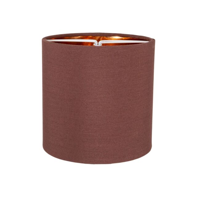 Happy Homewares Contemporary Cotton Lamp/Light Shade with Shiny Paper Inner in Chocolate - Size: 12 inches - image 1
