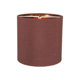 Happy Homewares Contemporary Cotton Lamp/Light Shade with Shiny Paper Inner in Chocolate - Size: 12 inches - thumbnail 1