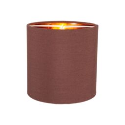 Happy Homewares Contemporary Cotton Lamp/Light Shade with Shiny Paper Inner in Chocolate - Size: 12 inches - thumbnail 2