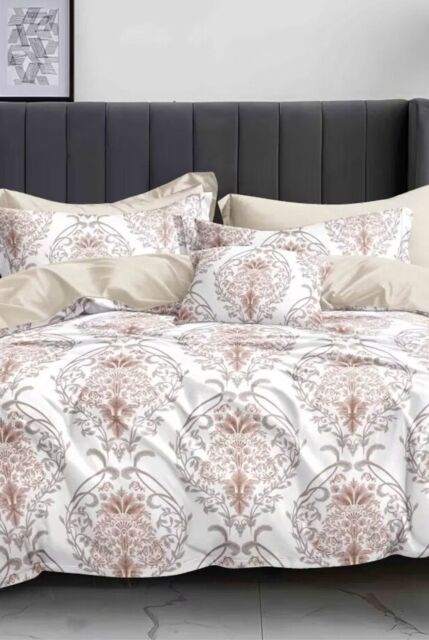 Ezysleep Florence Printed Duvet Set in Natural - Size: Single