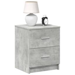 Berkfield Home Bedside Cabinets 2 pcs with 2 Drawers Concrete Grey 40x36x50 cm - Size: 40 x 36 x 50 cm - thumbnail 2