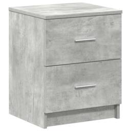 Berkfield Home Bedside Cabinets 2 pcs with 2 Drawers Concrete Grey 40x36x50 cm - Size: 40 x 36 x 50 cm - thumbnail 6