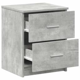 Berkfield Home Bedside Cabinets 2 pcs with 2 Drawers Concrete Grey 40x36x50 cm - Size: 40 x 36 x 50 cm - thumbnail 5
