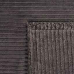 OHS Ribbed Fleece Throw Blanket Plush Travel Bedspread in Charcoal - thumbnail 6