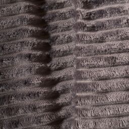 OHS Ribbed Fleece Throw Blanket Plush Travel Bedspread in Charcoal - thumbnail 3