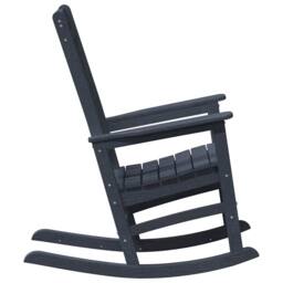 Berkfield Home Garden Rocking Chair Navy Blue 70x92x108 cm HDPE - Size: 70 x 92 x 108 cm - thumbnail 5