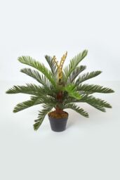 Homescapes Green 'Sago Palm' Artificial Cycas Plant with Pot, 75 cm - thumbnail 1