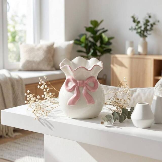 Garden Greatness Maison Pink Bow Oil Wax Burner - Size: 1 Pack - image 1