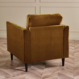 FurnitureboxUK Logan Fabric Armchair in Orange - thumbnail 3