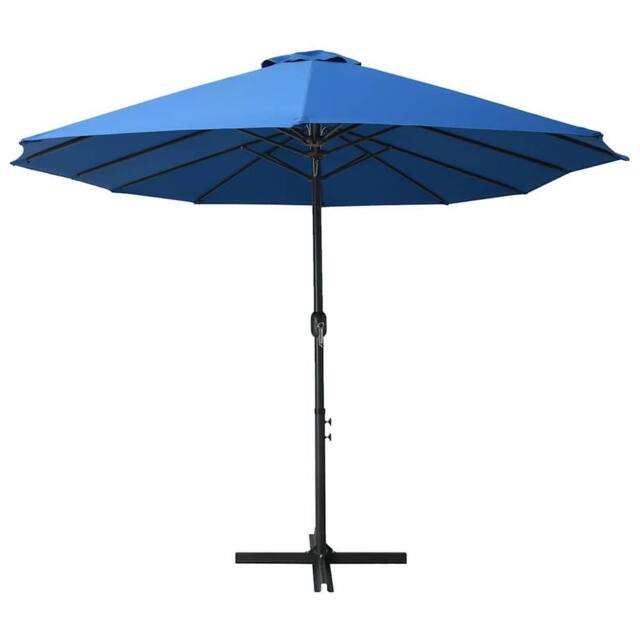 Berkfield Home Outdoor Parasol with Aluminium Pole 460x270 cm Blue - image 1