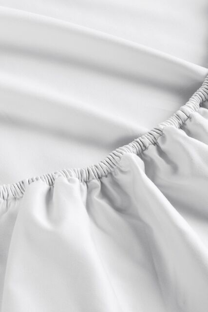 CHRISTY Premium Sateen Satin Soft Fitted Sheets in White - Size: King - image 1