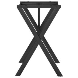 Berkfield Home Dining Table Legs X-Frame 60x40x73 cm Steel in Black - Size: 60 x 40 x 73 cm - thumbnail 5
