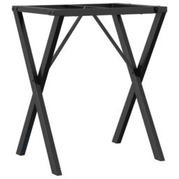 Berkfield Home Dining Table Legs X-Frame 60x40x73 cm Steel in Black - Size: 60 x 40 x 73 cm - thumbnail 2