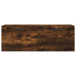 Berkfield Home Wall Cabinet Smoked Oak 100x36.5x35 cm Engineered Wood in Brown - thumbnail 5