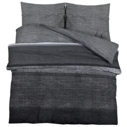 Berkfield Home Duvet Cover Set Dark Grey 220x240 cm Cotton - thumbnail 2