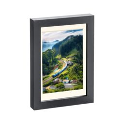"Nicola Spring Photo Frame with 4"" x 6"" Mount - 5"" x 7"" - White Mount in Black" - thumbnail 1