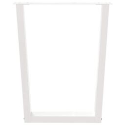 Berkfield Home Dining Table Legs V-Shape 2 pcs White 60x(72-73.3) cm Steel - thumbnail 5