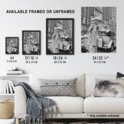 Artery8 Social Justice Newsboy Dorothea Lange Framed Wall Art Print in Grey - Size: A4 - thumbnail 3