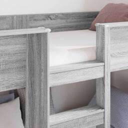 Berkfield Home Bunk Bed for Kids Grey Sonoma 90 x 190 cm Engineered Wood - thumbnail 3