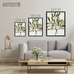 "Artery8 New Zealand Akeake Hopbush Flowering Plant Featon Framed Canvas Art in Beige - Size: W12"" x H16""" - thumbnail 4