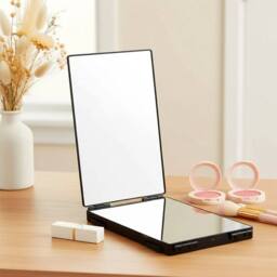 SPETLEK 3 Way Trifold Mirror 360° Barber Mirror Adjustable in Black - Size: 100 cm x 60 cm - thumbnail 6