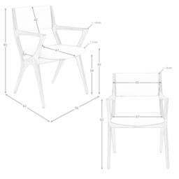 Angel Cerda Mink Leatherette Dining Chair with Walnut-Coloured in Beige - thumbnail 8
