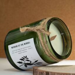 Serenityy Greenman Woodwick Soy Candle - Sage & Mintwood in Dark Green - Size: 0.5m x 1m - thumbnail 3
