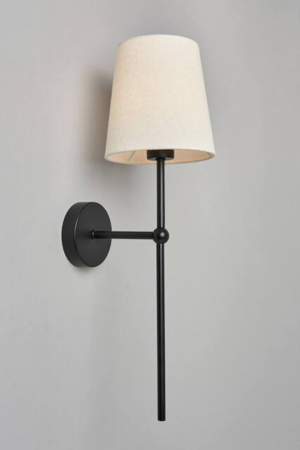 BHS Lighting Tamsin Rechargeable Shaded Wall Light in Black - image 1