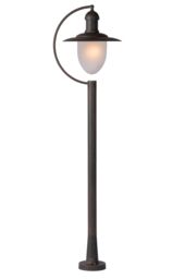 Lucide 'ARUBA' Dimmable Stylish Decorative Outdoor Bollard Lamp Post 1xE27 in Brown