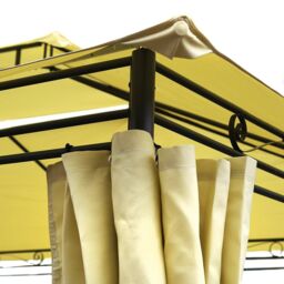 Charles Bentley 3M X 4M Steel Art Beige Gazebo With Side Curtains Marquee Tent - thumbnail 5